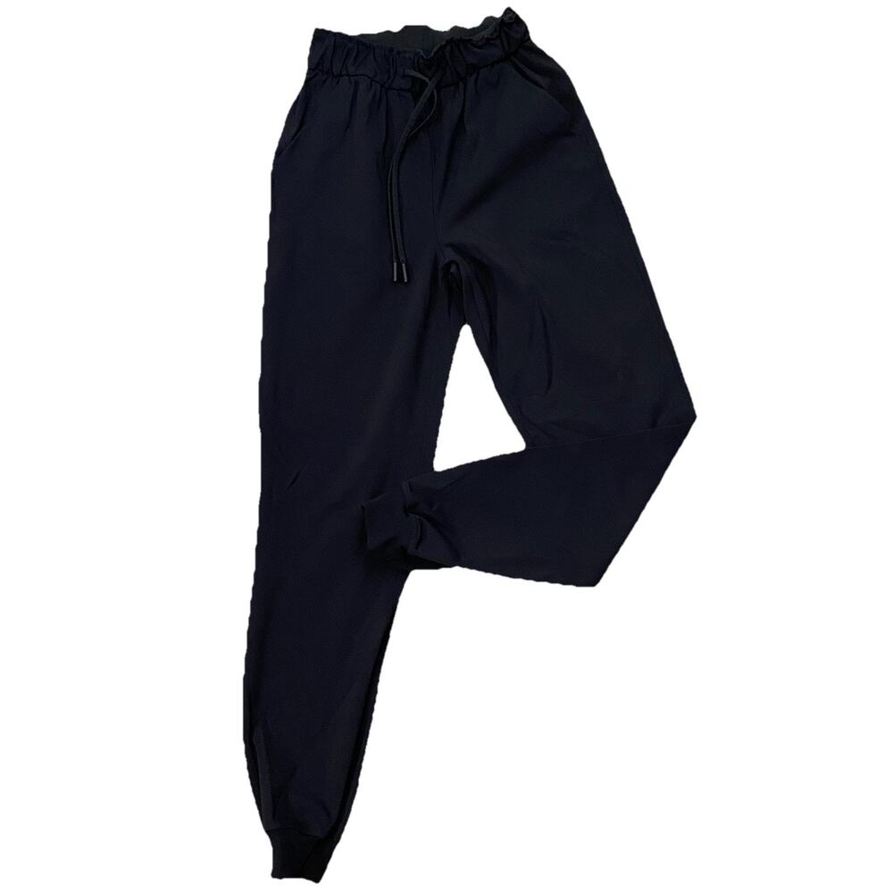 Lululemon Jogger Pants Womens 2 High Rise Keep Moving Black Drawstring Pull On